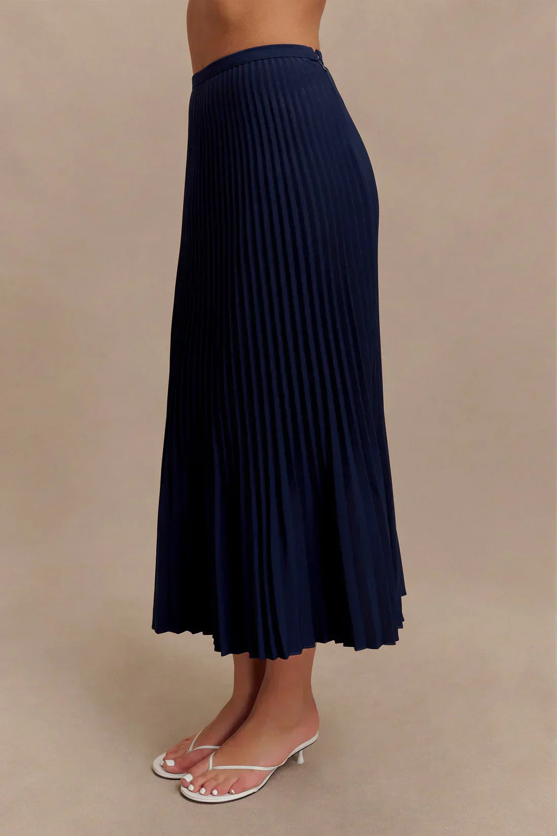Pleated Midi Skirt